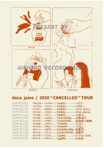 図２：Deca Joins 「2020 “Cancelled” Tour」ポスター